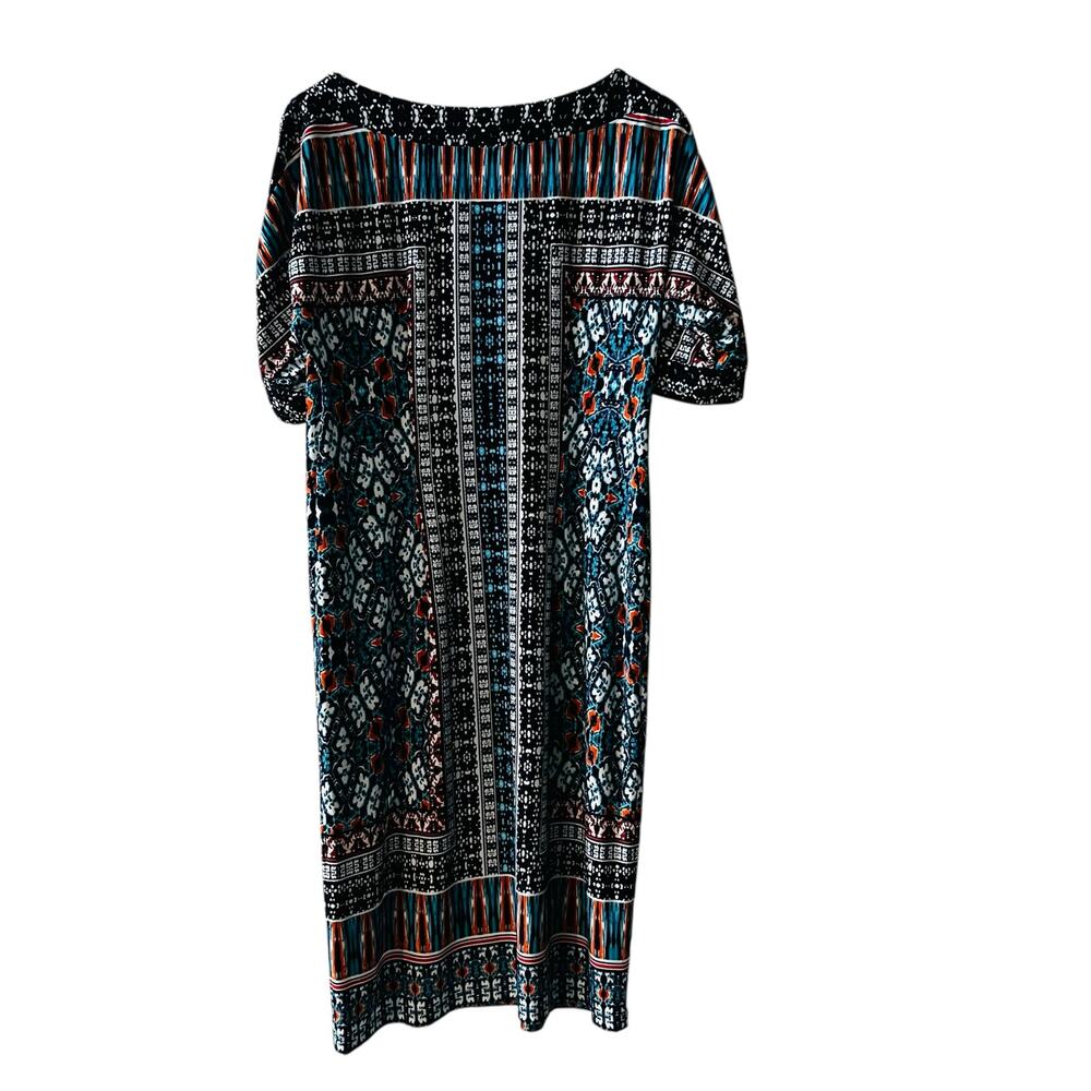 Chicos Abstract Print Split Sleeves Shift Dress Size S Small Multicolored - Picture 2 of 6